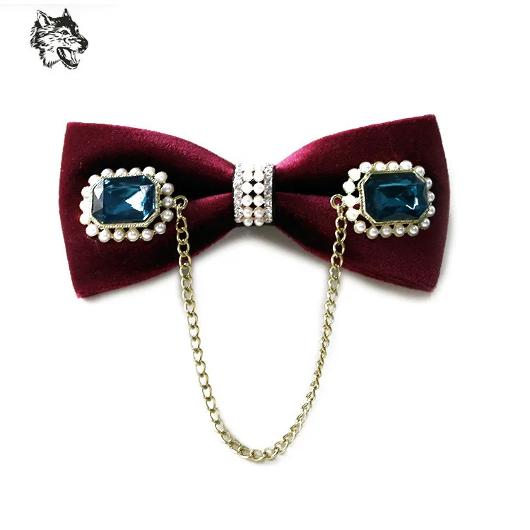 

Fashion Diamond Silk Elegant Gentleman Bow Ties Butterfly Wedding Party Bow Ties Butterfly Noble Original Design Bow Tie