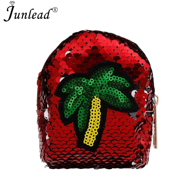 Кошелек для монет Junlead блестящий кошелек с кокосовой пальмой синего цвета модные