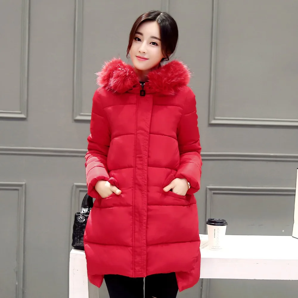 2020 Новая модная зимняя куртка с рисунком в Корейском стиле Женская длинная