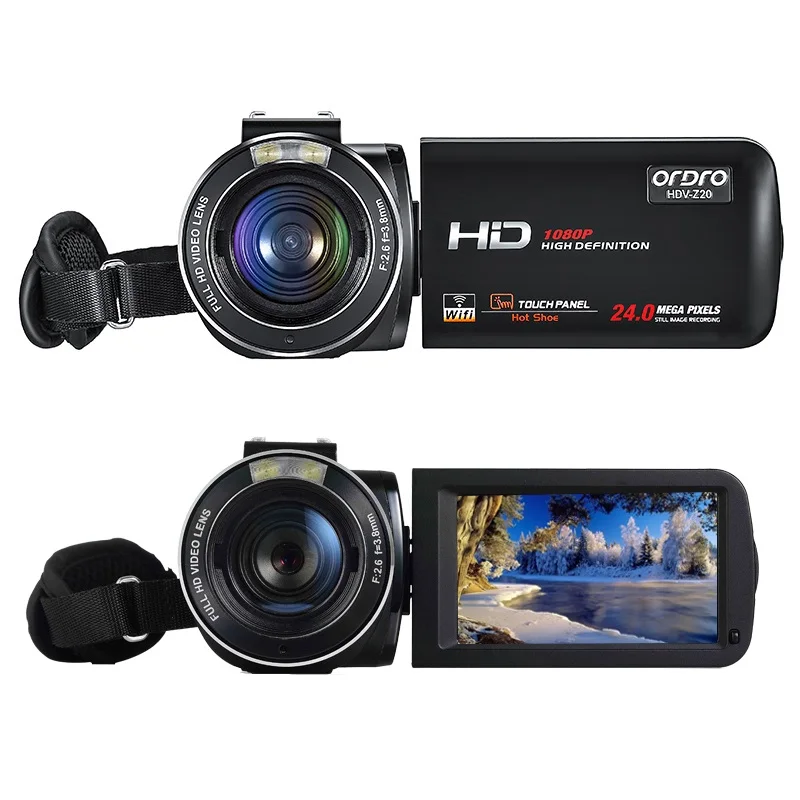 [Оригинальный уполномоченным] Ordro Z20 HDV FHD 1080 P 3 дюймов сенсорный Sceen 24MP 16X зум Камера