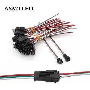 Разъем JST SM, 1-100 пар, 2-контактный3-контактный4-контактный5-контактный штекер и гнездо, 234 5-контактный кабель, Соединительный штекер для светодиодной ленты