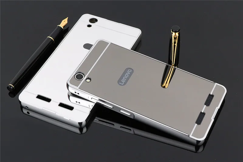 Зеркальный чехол Lenovo Lemon K10e70 металлический алюминиевый каркас с зеркальной