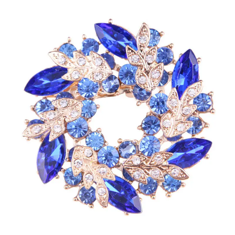 1 шт. модные женские броши для шарфа модный прозрачный кристалл Стразы золотого