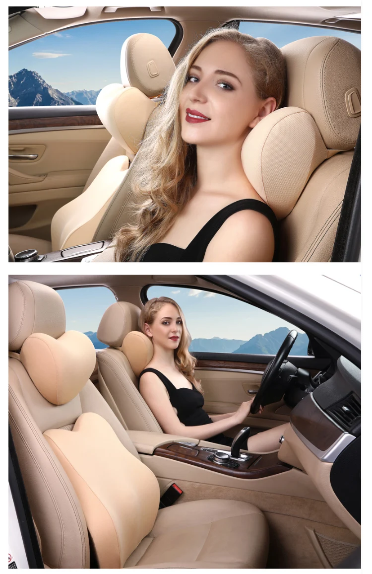 Высококачественная 3D Автомобильная подушка для шеи с эффектом памяти, подголовник для автомобиля, подушка для шеи