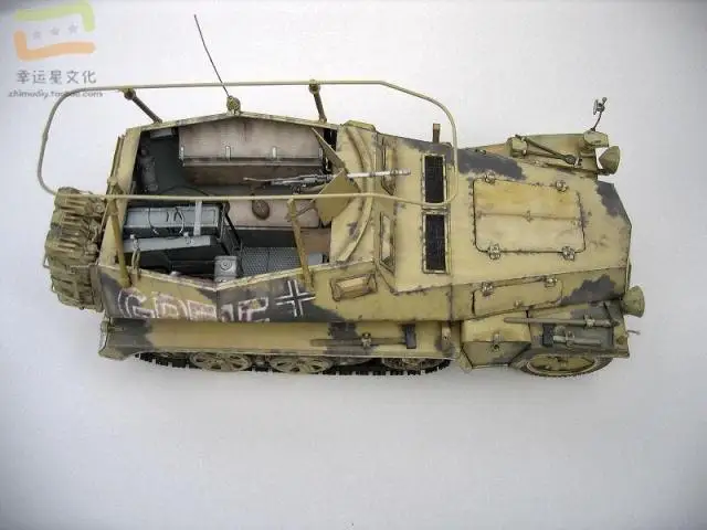 Немецкие Sdkfz250-3 типа полу-подсветка для гусеницы бронированный автомобиль Военная Модель 3d бумажная модель DIY Ручная работа