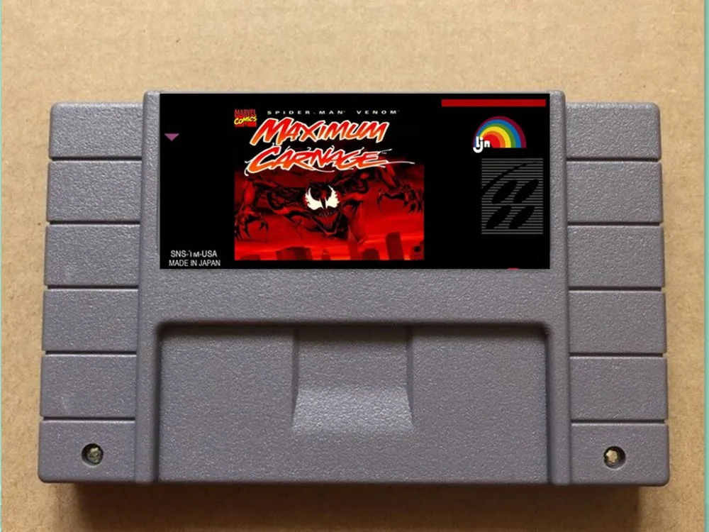 Venom Максимальная Carnage USA-NTSC версия 16 бит 46 контактов видеоигр! | Электроника