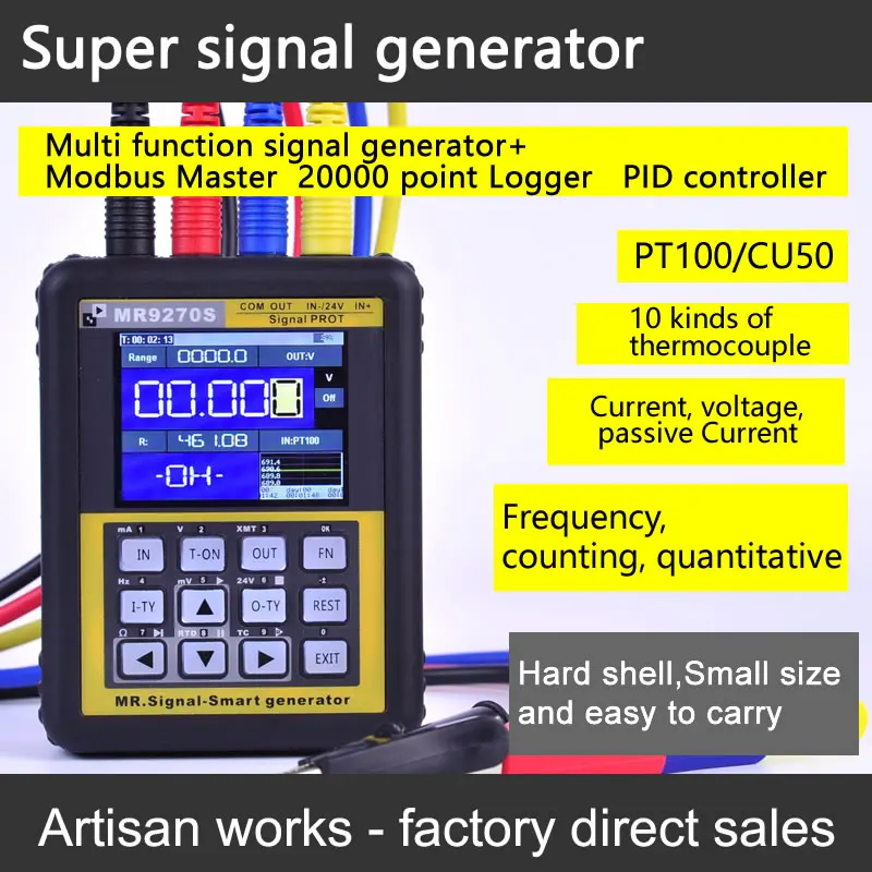 

4-20mA signal generator calibration Current voltage PT100 thermocouple Pressure transmitter Logger PID frequency MR9270S+Hart