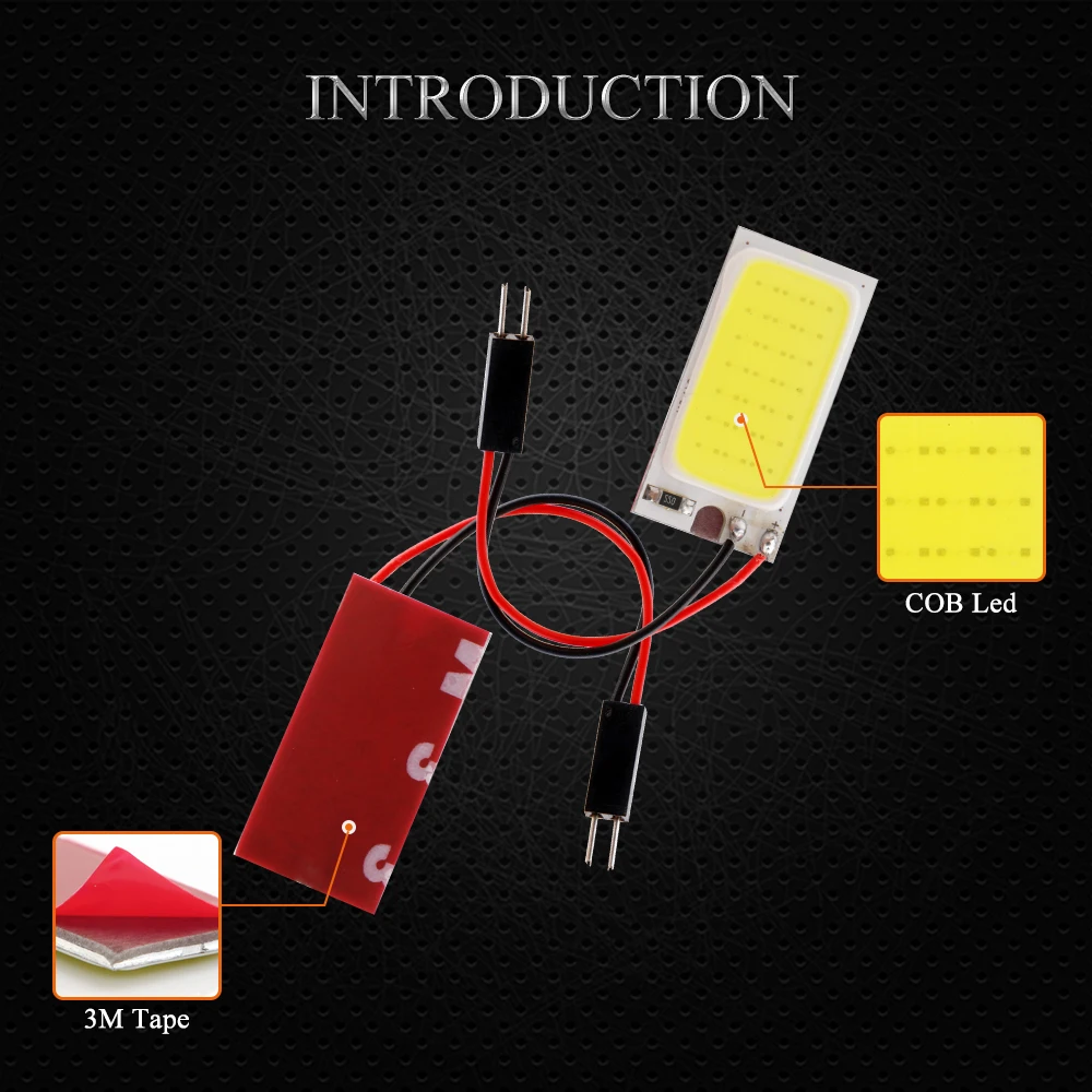 YM E-Bright 300X COB 21 SMD 12 В с адаптерами Festoon T10 холодный/чистый белый свет внутреннее