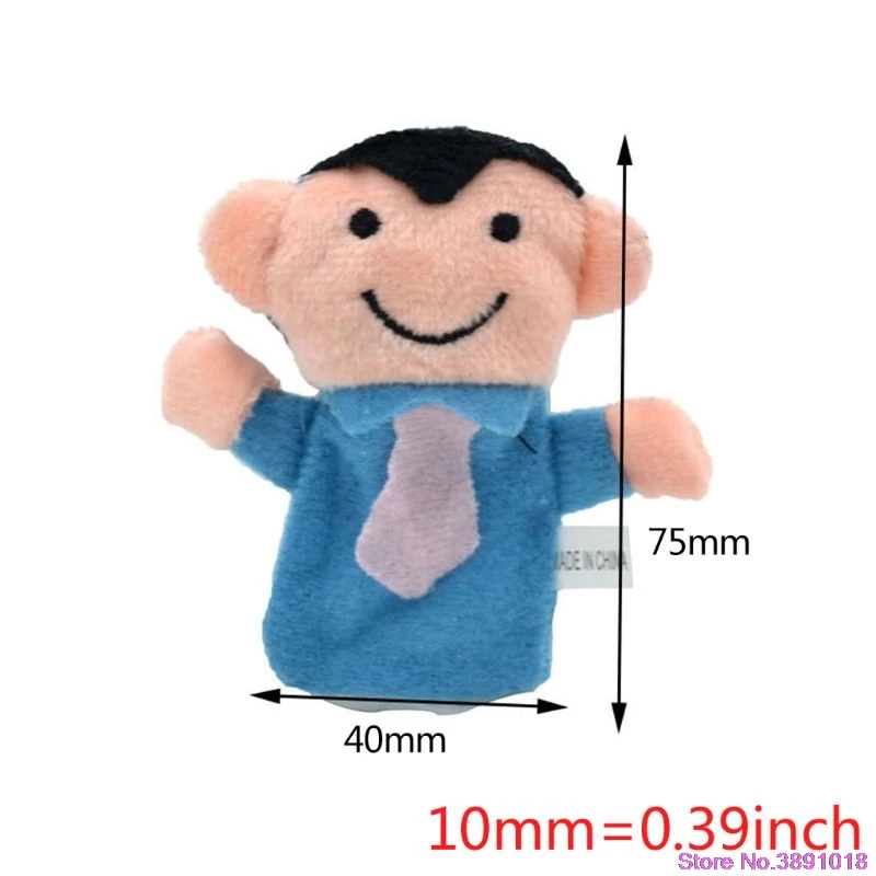 

New 6Pcs Finger Family Puppets Set Mini Plush Baby Boy Girl Parents Grandparents Story Telling Hand Cloth Doll Educational Toys