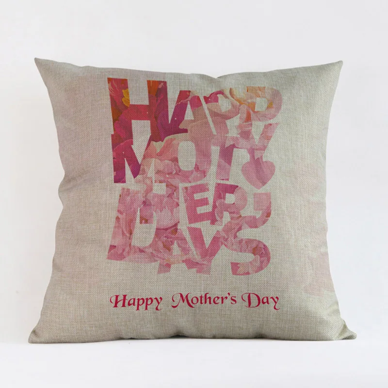 Чехол для подушки с надписью Happy Mother's Day чехол декоративная подушка дивана