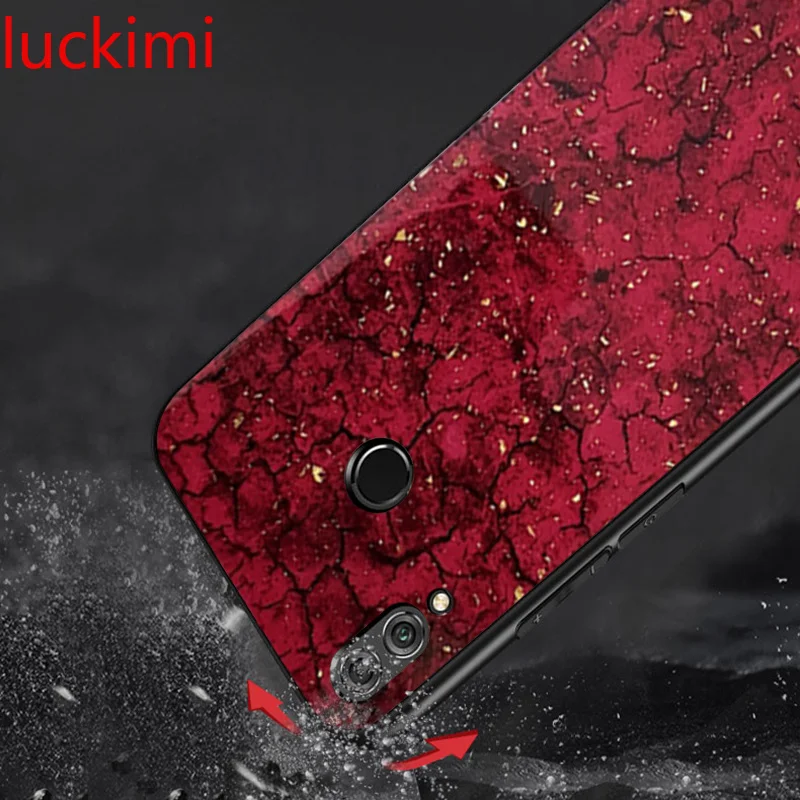 Чехол для huawei honor 9 lite 10 8c 8x max Gold Bling Marble |
