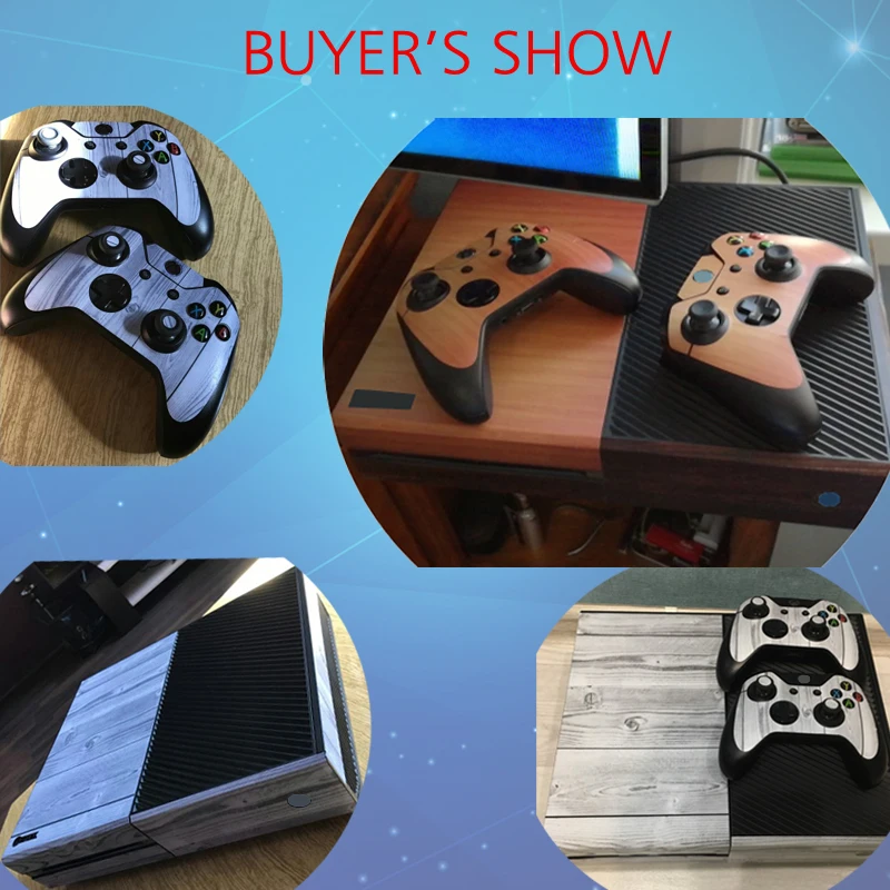 Деревянная Виниловая наклейка для защиты кожи Microsoft Xbox One и 2 контроллера наклейки