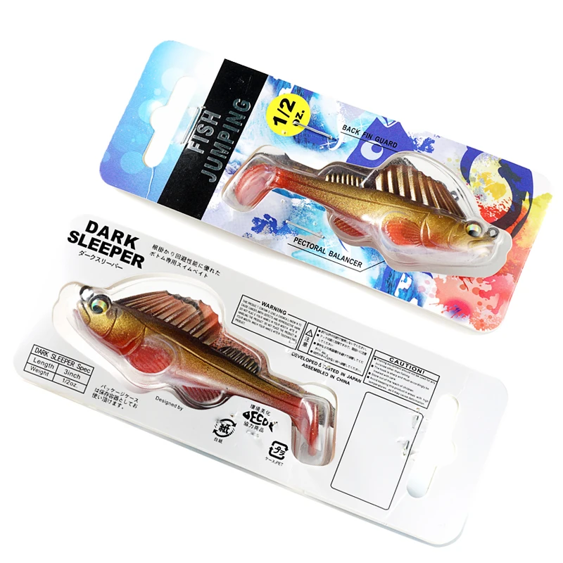 

SUNMILE Fishing Soft Lure Lead Head Jig With Mustad Hook DARK SLEEPER 75mm/14g Swimbaits Wobbler Lure for Pike Bass Perch