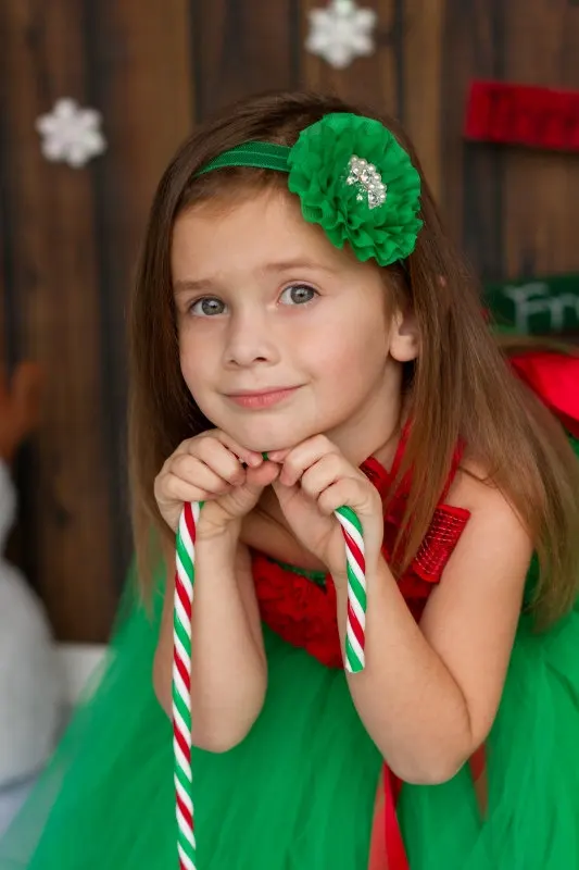 POSH DREAM Red Flower Girls Christmas Tutu Dress Green and White Weddings Pageants Photos Costume for Kids | Детская одежда и