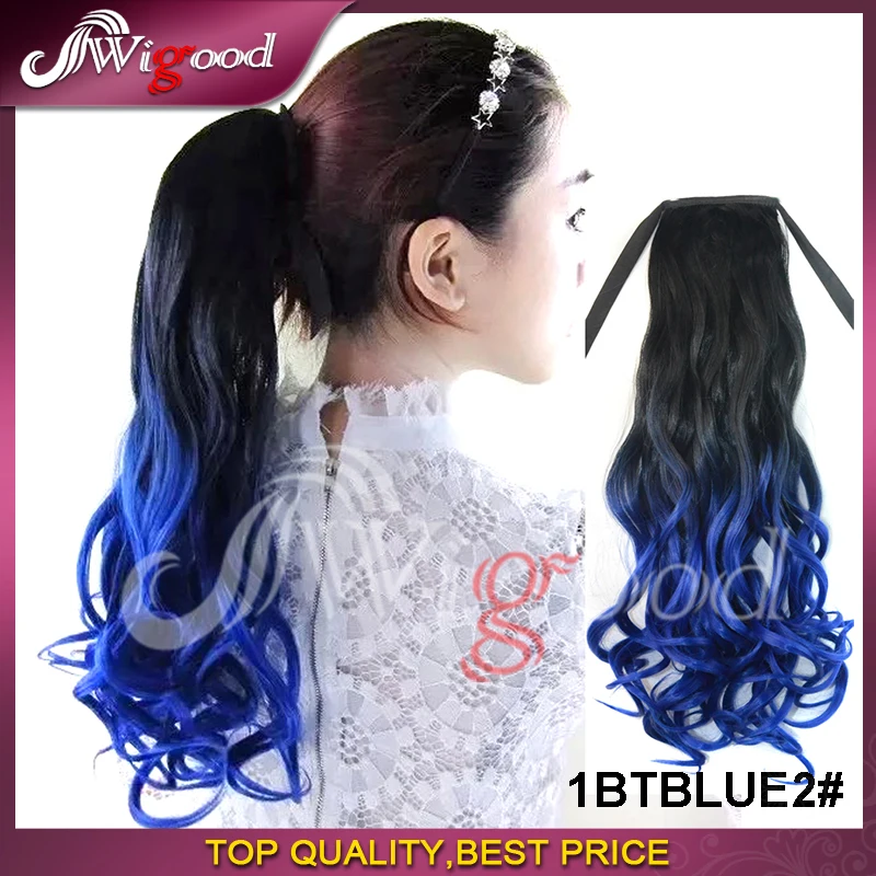 1 ШТ. Хвостики Шиньоны 4 цвета Шнурок Наращивание Волос Синтетические Волосы