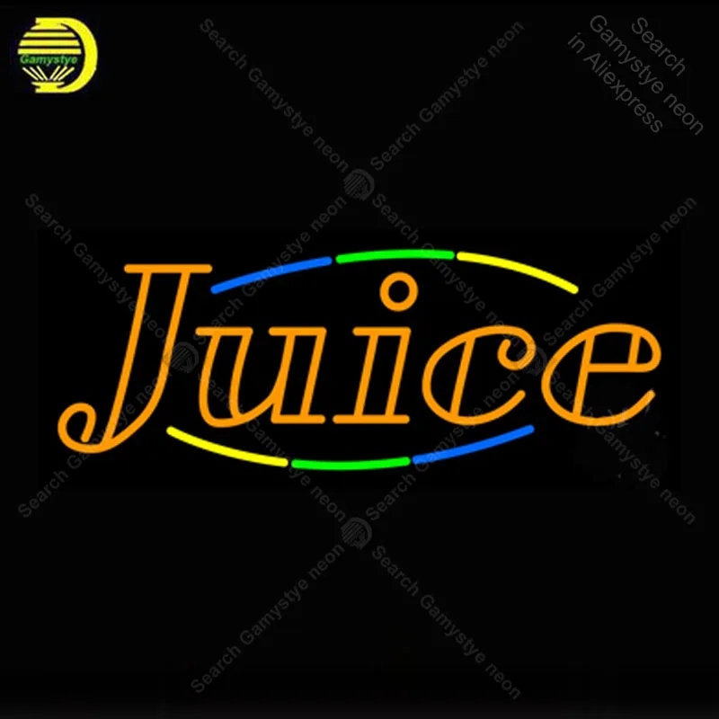 Neon Sign for Deco Style Juice neon Light Decor food store fluorescent glass Handcraft Arcade Lamp Beer Bar Custom nein | Лампы и