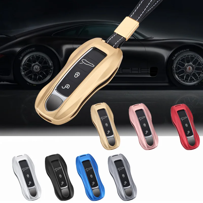Чехол для ключей из алюминиевого сплава Porsche чехлы оболочка Fob 2017 2018 Panamera складная