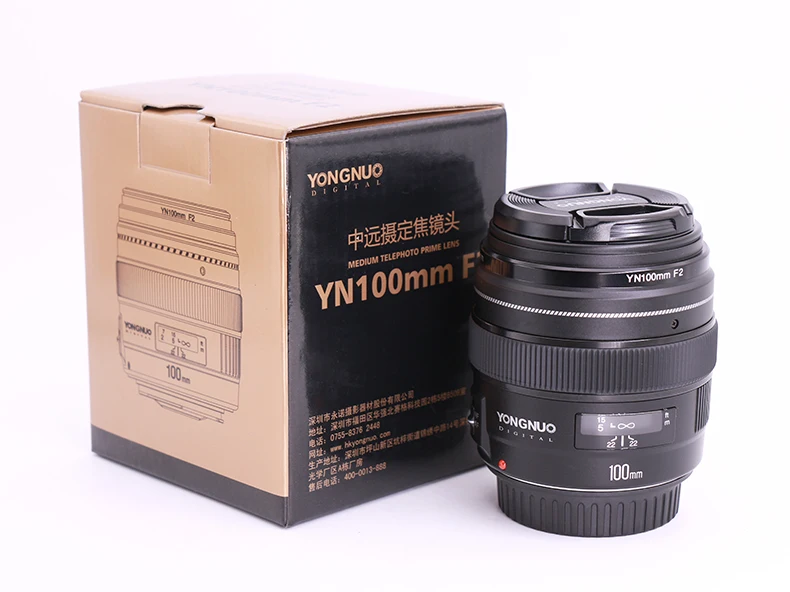YONGNUO 100 мм yn100мм F2 большая апертура Средний телеобъектив для Canon EF Mount 5D 5D IV 1300D T6 760D 1300d 6d 600d 80d