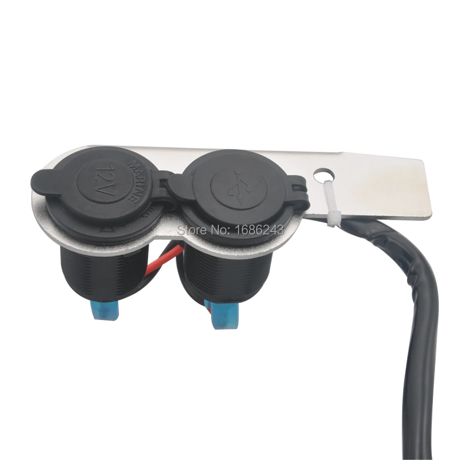 Двойной USB зарядное устройство прикуриватель адаптер мотоцикл в сборе BCL