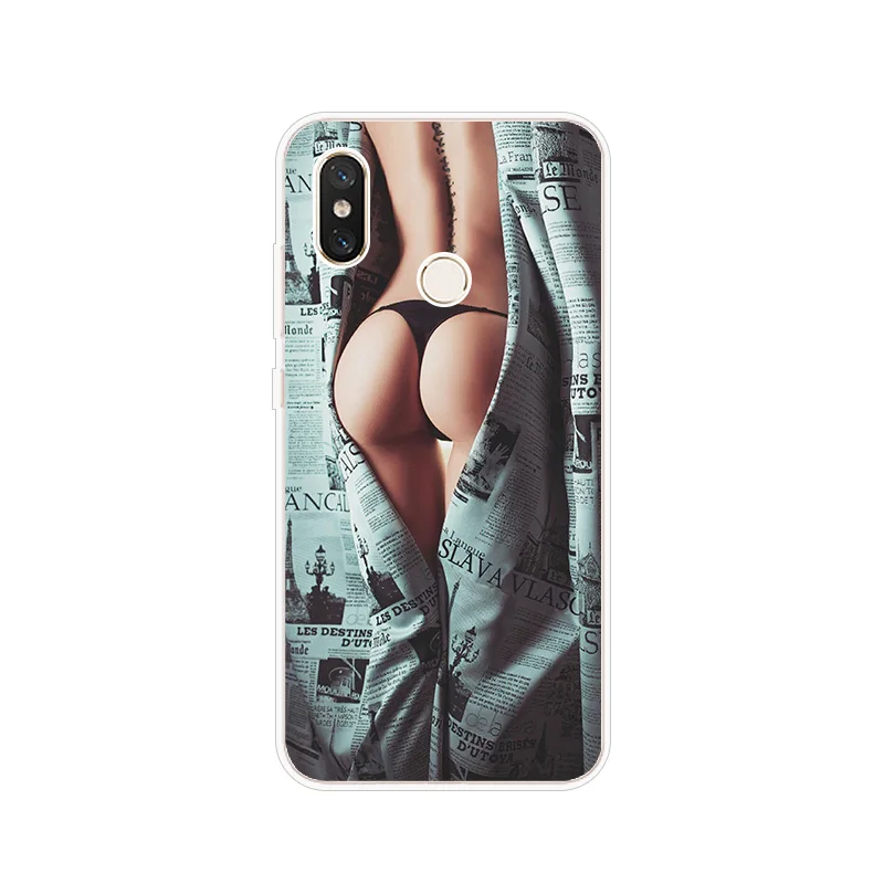 Sexy Girl Patterned Silicone Phone Case For Xiaomi Mi 5X A1 A2 6 6X Note 3 8 9 SE Lite Pro Mix 2 S Pocophone F1 Cover |