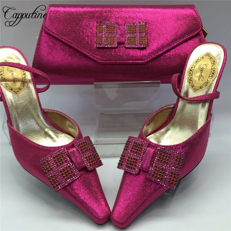 Capputine/Новое поступление комплект из женской обуви и сумочки в африканском стиле
