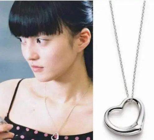 Глянцевое Персиковое ожерелье в форме сердца с надписью SMS преследование Январь