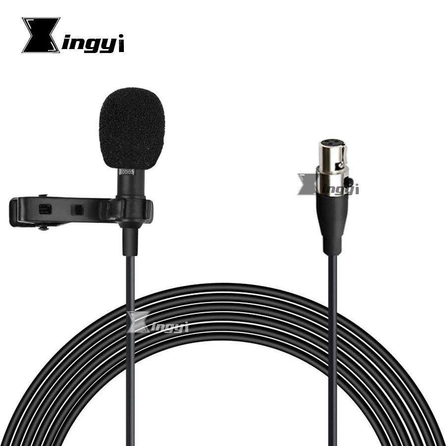 Мини XLR 3 Pin TA3F Hands free зажим для воротника отворот микрофон конденсатор петличный