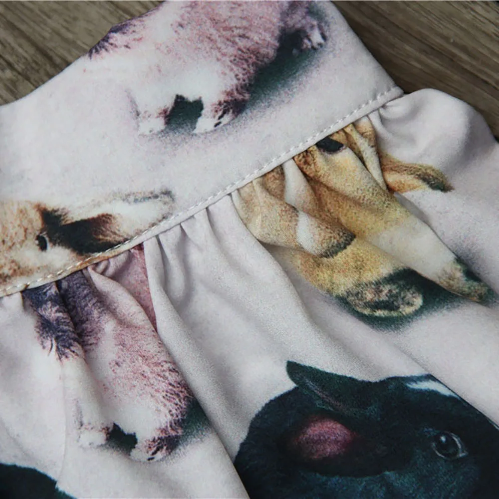 Детские юбки Новая Милая юбка с принтом кролика для девочек детские принцессы