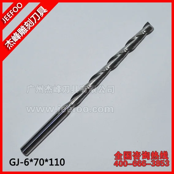 売却 6*70 * 110L 2 フルートスパイラルツール、彫刻ツールビット、彫刻ツールカッター、エンドミルカッター Cnc ルーターマシン