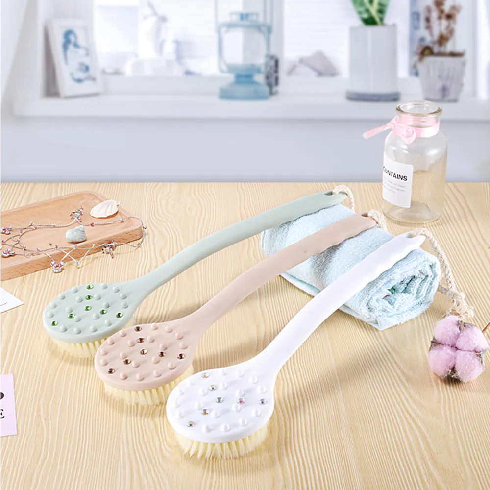 Щетка для тела спины из натуральной щетины щетка душа ложки с длинной ручкой мыло