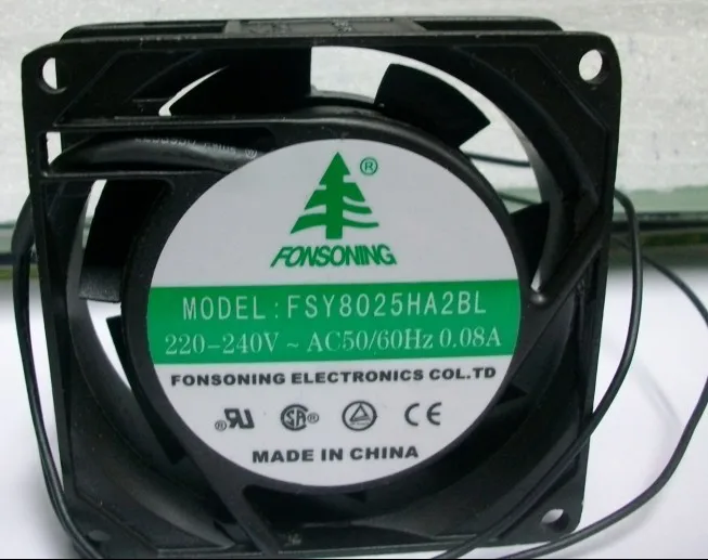 Вентилятор FONSONING 80*80*25 мм 8025 220 В FSY8025HA2BL YY8025HBL2 SJ80025HA2 KA8025HA2 MU825S-53 BT220 8025B2HL YL8025HSL YL8025HBL |
