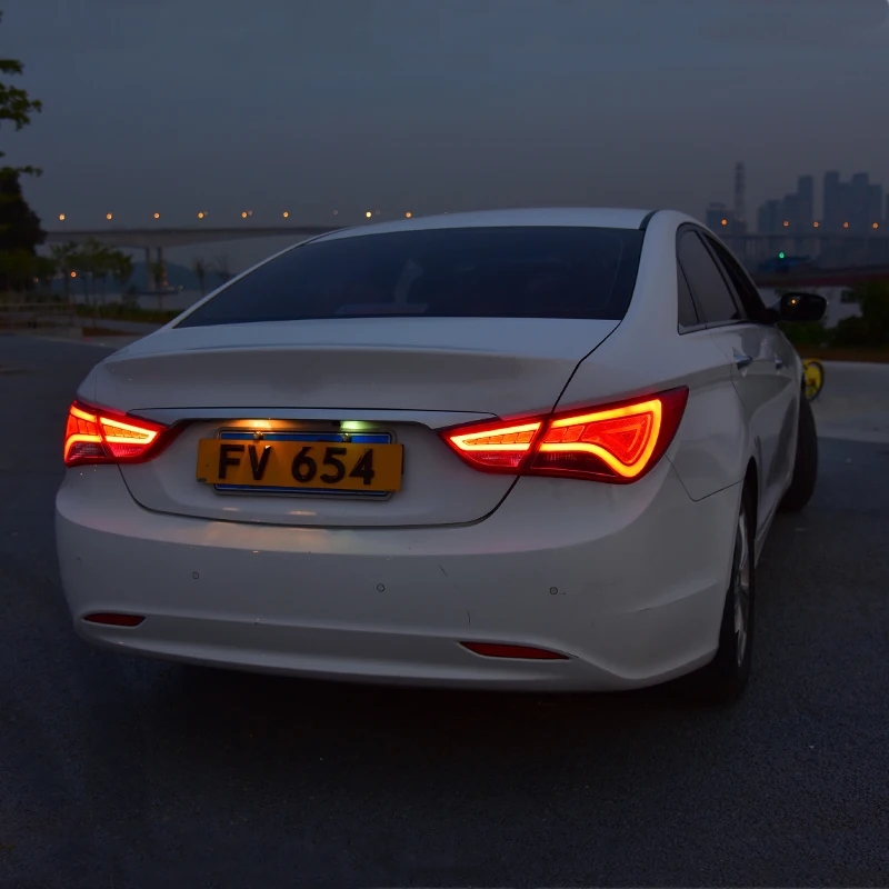Хвост светильник в сборе для Hyundai Sonata 2010 2014 i45 светодиодный Бег стоп сигнал туман