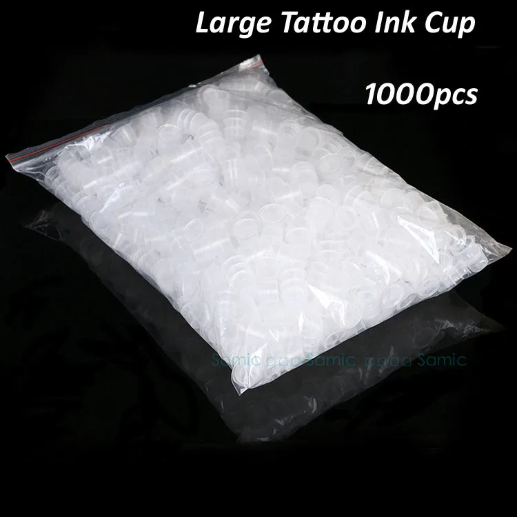 1000pcs Silicone Tattoo Ink Cup Big Small For Permanent Makeup Eyebrow Pigment Container Cups Disposable Accessor | Красота и