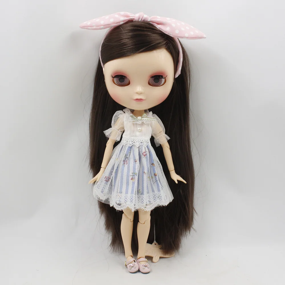 Кукла blyth icy licca body 280BL0222 Дикая мода супер мягкие прямые волосы сустав тело 1/6 30 см