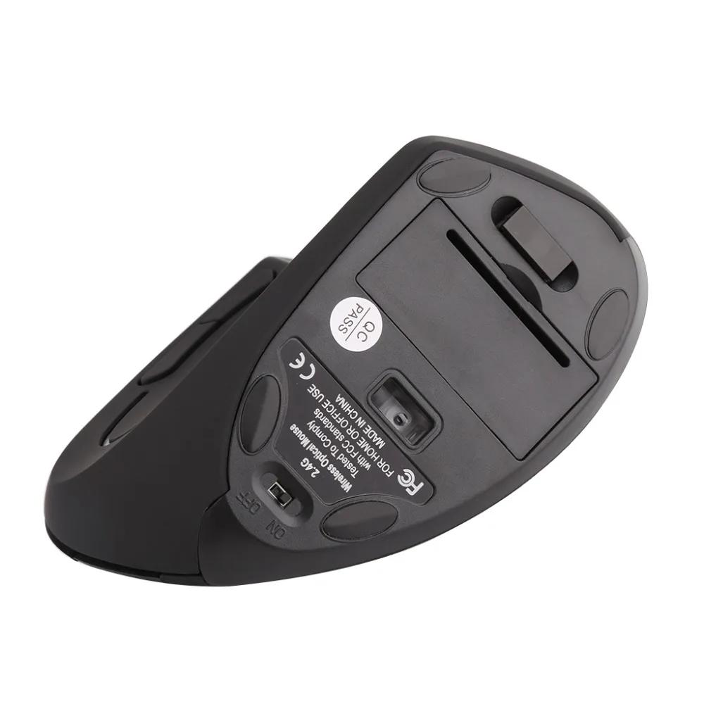 

Black 2.4G Wireless Ergonomic Vertical Mouse Optical Wrist Healing USB Mouse Mice For Laptop PC Desktop C26