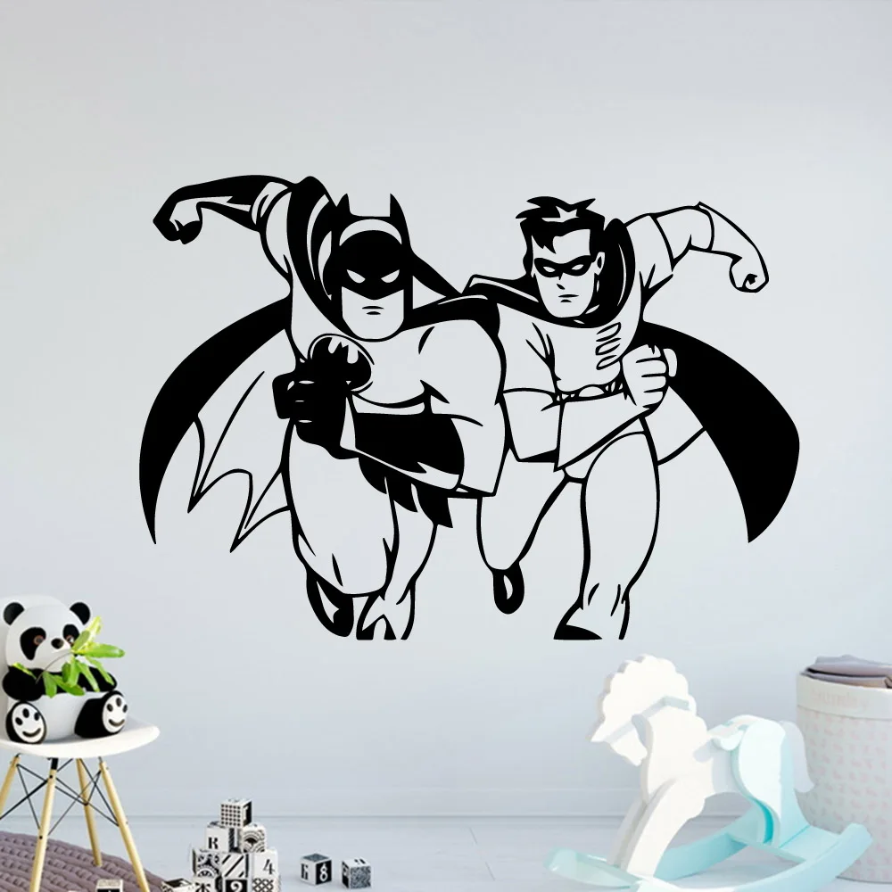 Забавная виниловая наклейка СУПЕРМЕНА для детской комнаты обои домашний декор