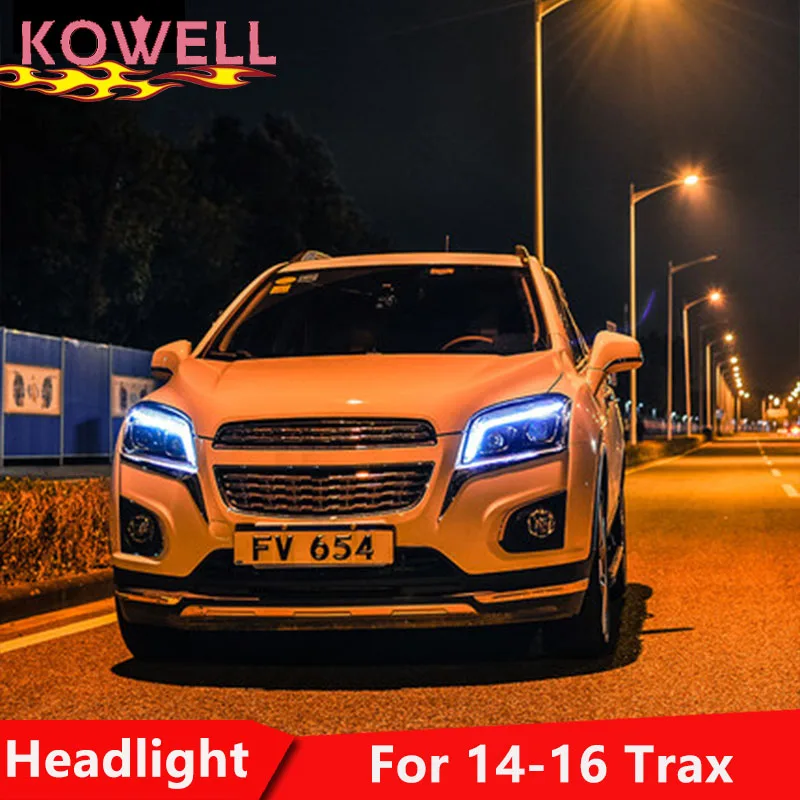 KOWELL стайлинга автомобилей светодиодный налобный фонарь для Chevrolet Trax фары 2013 2016