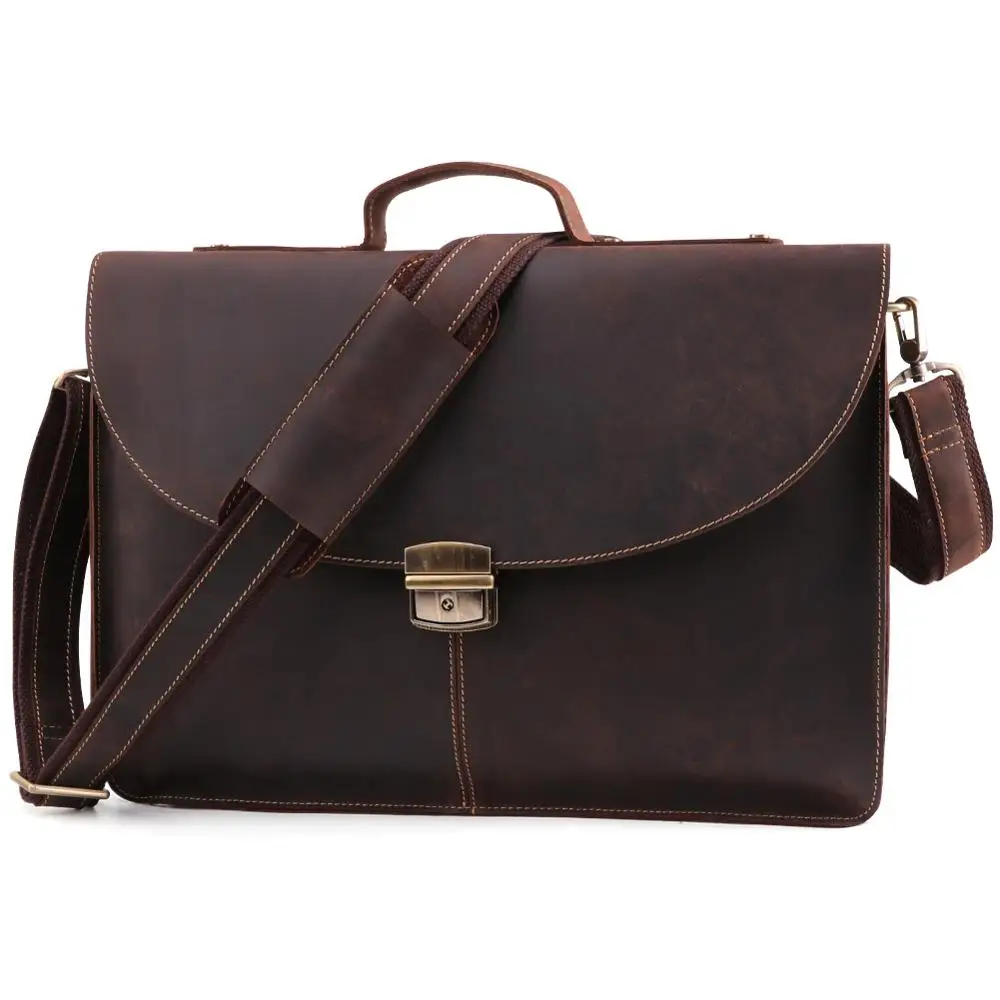 Brown JOYIR Crazy Horse мужской портфель из натуральной кожи, сумка-мессенджер для ноутбука, деловые сумки, сумка через плечо, сумка-мессенджер, 6359 - Цвет: Brown