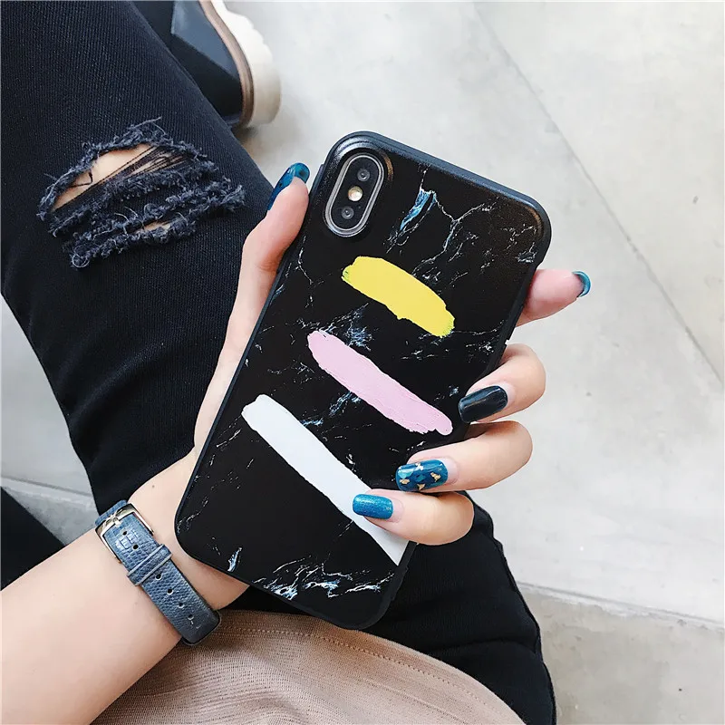 Cyato 2018 новый мягкий мраморный чехол для телефона iphone XR абстрактный граффити