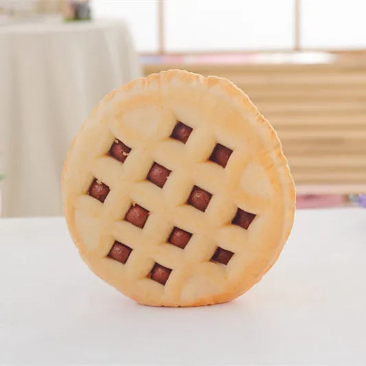 C 1pc Simulation Creative Food Cookies Pizza hamburger Pillow Lifelike Plush Toy Soft Stuffed Cushion Child Kid Funny Gift - Цвет: C