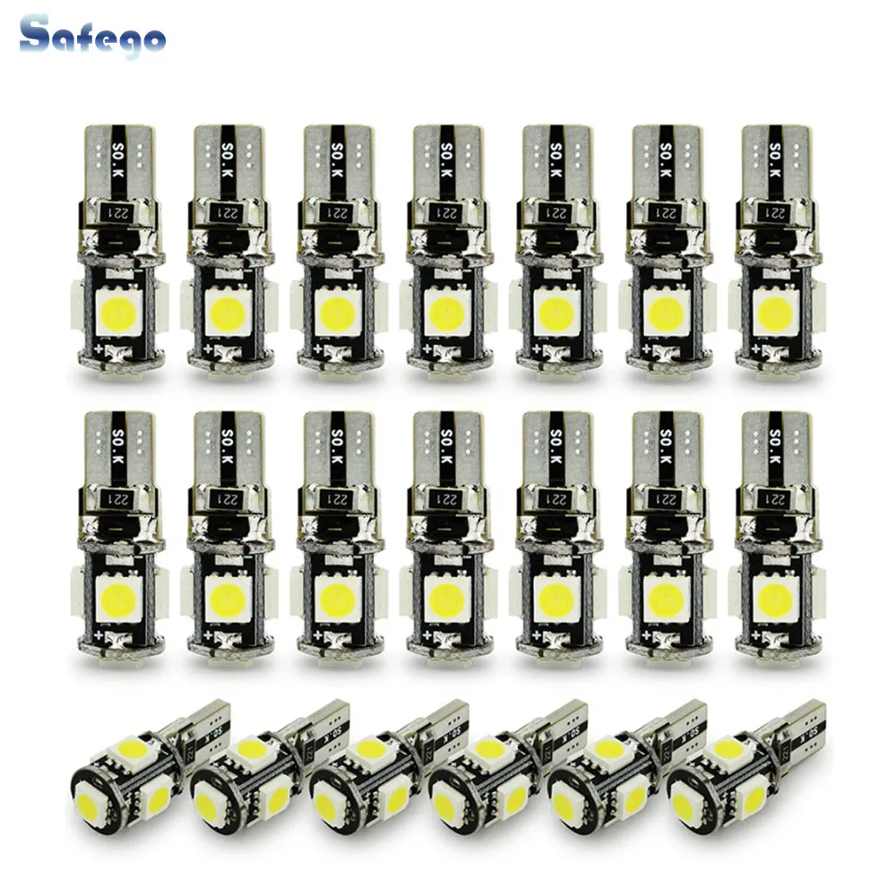 50 шт./лот высокое качество T10 CANBUS 5SMD 5050 194 W5W 501 светодиодный белый боковые зеркала