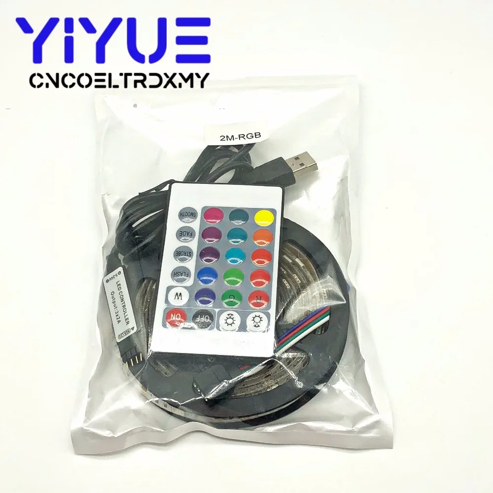 USB Светодиодные ленты лампы 2835SMD DC5V Гибкая Водонепроницаемая RGB светодиодный светящаяся лента 2 M 3M USB кабель HD ТВ Настольный Экран фон смещения свет