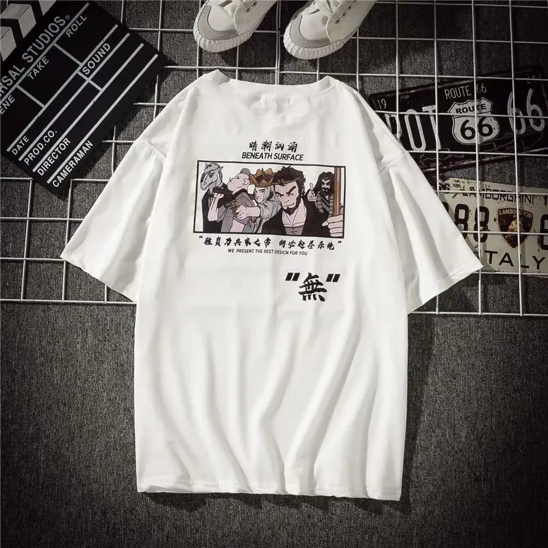 Летняя мужская футболка с коротким рукавом в стиле хип-хоп принтом вестворда