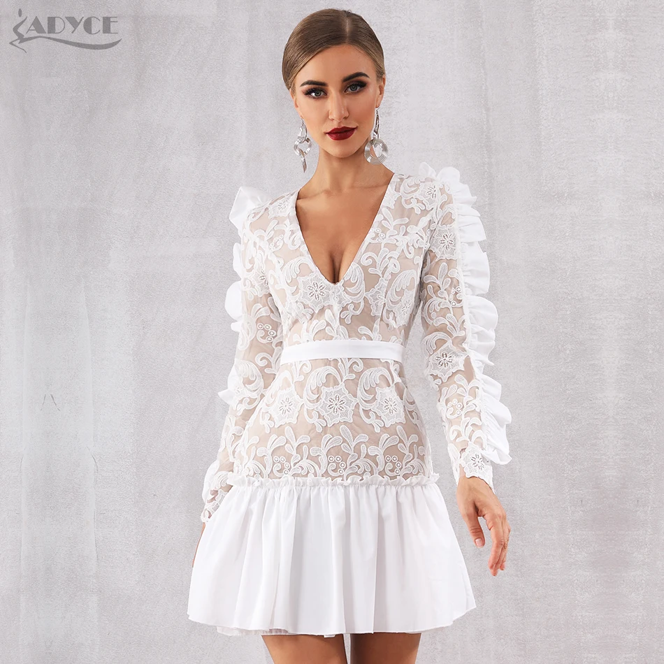 Adyce кружевное вечернее подиумное платье для вечеринки vestidos Verano 2019 Новое