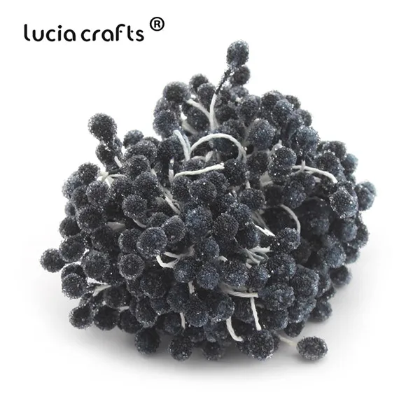 Black Lucia crafts 5 мм разноцветные варианты стеклянные цветочные тычинки для цветов украшения торта diy пестик тычинка 70 шт./лот D0601 - Цвет: Black