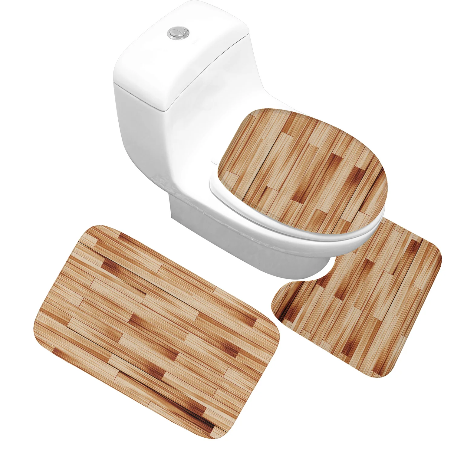 Zeegle Home Non slip Mat Flannel Floor Memory Foam Rug Bathroom Mats Set Bath Toilet Seat Cover Pedestal | Дом и сад