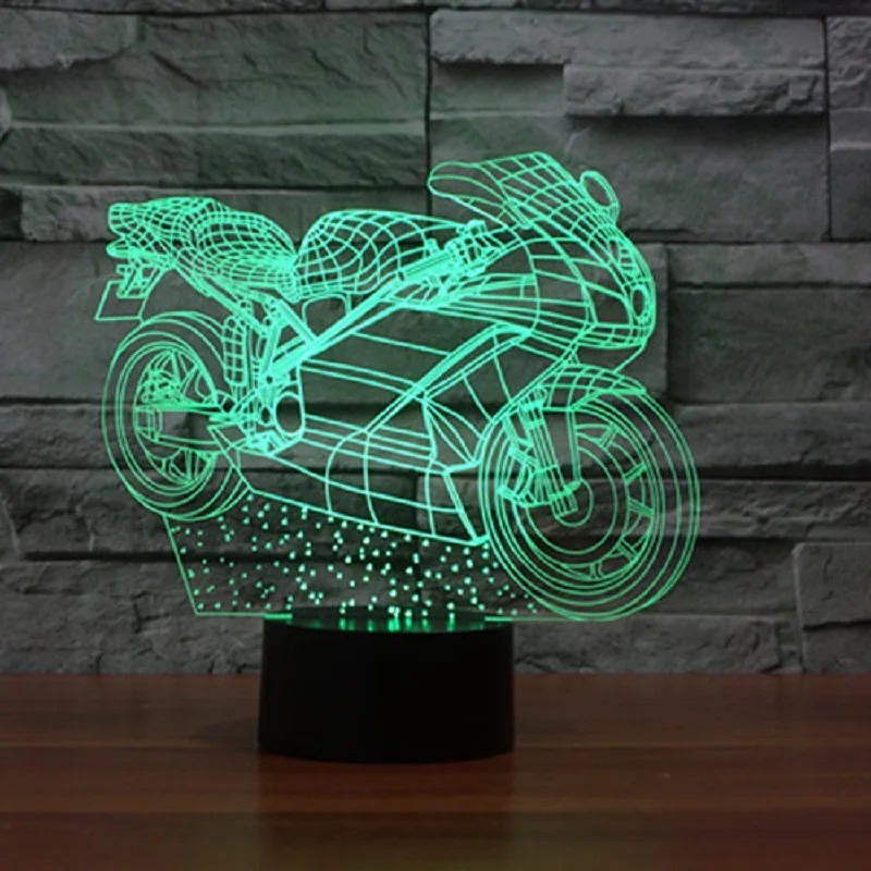 USB 3D лампа для мотоцикла светодиодный ночник мультяшный автомобильный 7 видов