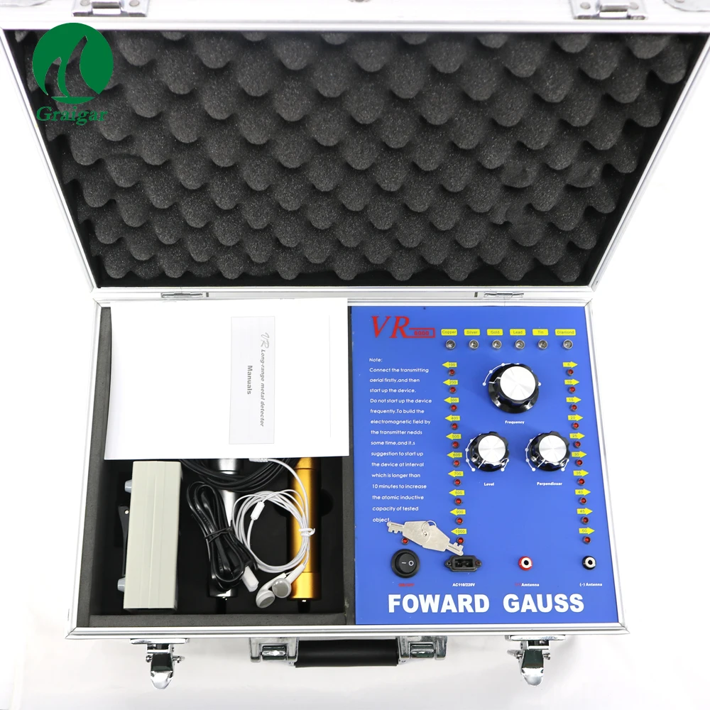 

VR6000 Long Range Underground Metal Detector FORWARD GAUSS Ultrasonic Long Range King