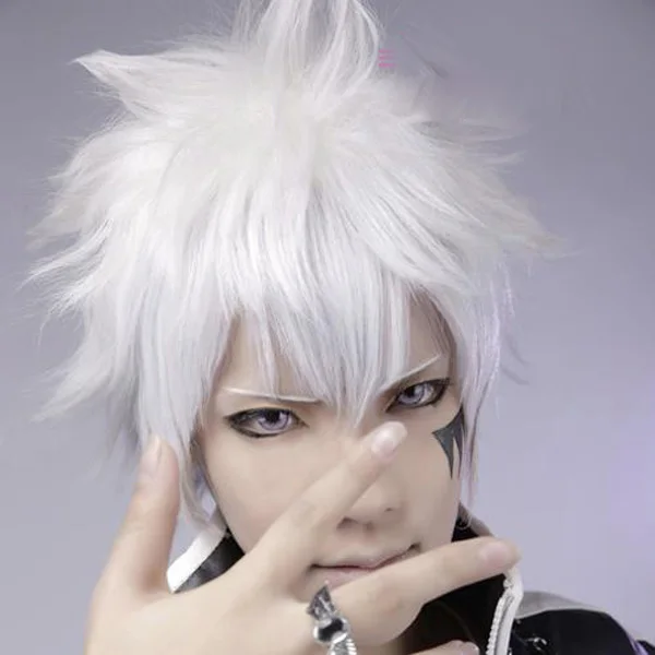 Для Мужчин's BLEACH Hitsugaya Toushirou короткие серебристо белый слоистый пушистый