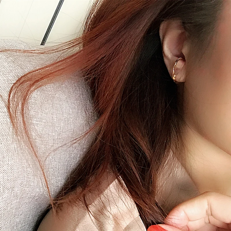 

14K Gold Pearl Back Stud Earrings For Women Sweet Vintage Circle Korean Earrings With 925S Sterling Post Bijoux 2020